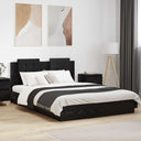 vidaXL Cadre de lit avec pieds et éclairage LED blanc 200x200 cm