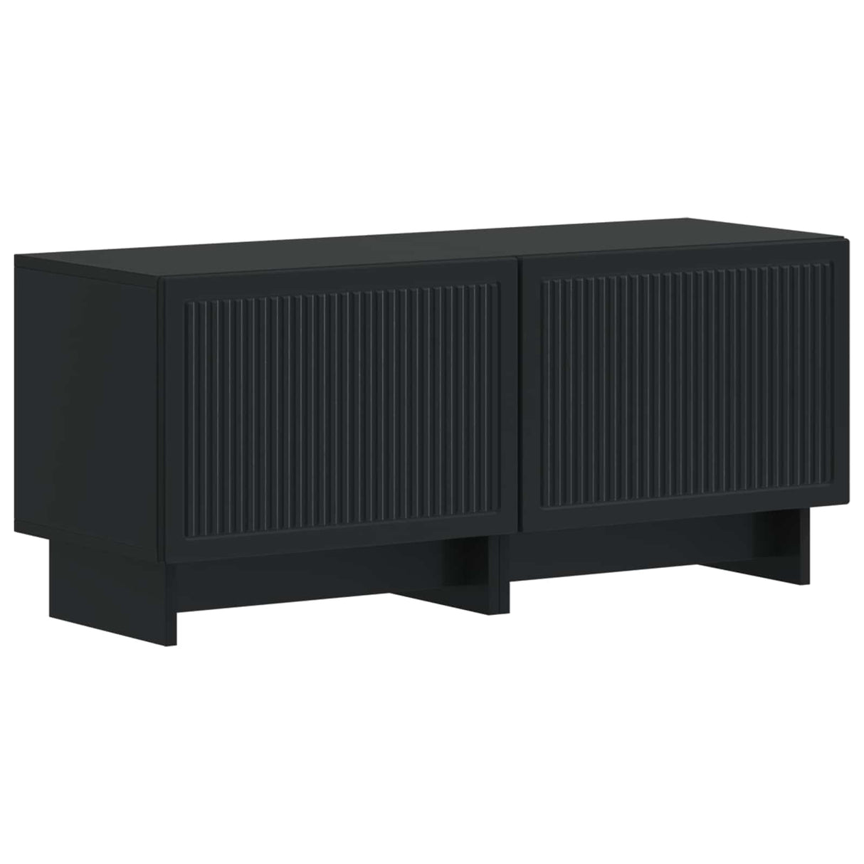 vidaXL 5-delige LED TV-kast Zwart Bewerkt hout