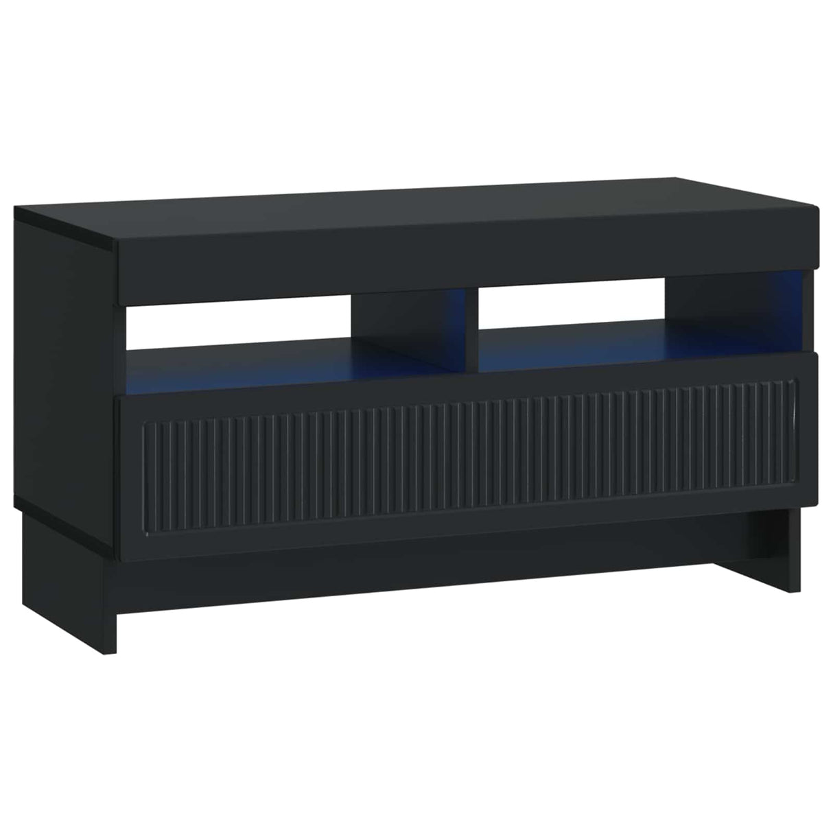 vidaXL 5-delige LED TV-kast Zwart Bewerkt hout