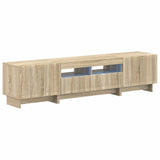 vidaXL 5-delige LED TV-kast Zwart Bewerkt hout