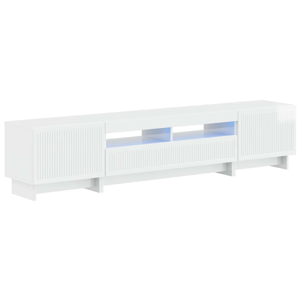 vidaXL 5-delige LED TV-kast Zwart Bewerkt hout