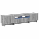 vidaXL 5-delige LED TV-kast Zwart Bewerkt hout