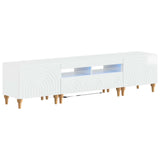 vidaXL 3-delige LED TV-kast Zwart Bewerkt hout