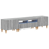 vidaXL 3-delige LED TV-kast Zwart Bewerkt hout