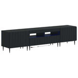 vidaXL 5-delige LED TV-kast Zwart Bewerkt hout