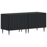 vidaXL 5-delige LED TV-kast Zwart Bewerkt hout