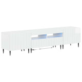 vidaXL 5-delige LED TV-kast Zwart Bewerkt hout
