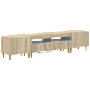 vidaXL 5-piece LED TV Cabinet ARNHEM Black Engineered Wood