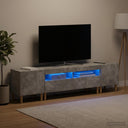 vidaXL 5-piece LED TV Cabinet ARNHEM Black Engineered Wood