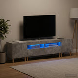 vidaXL 5-piece LED TV Cabinet ARNHEM Black Engineered Wood