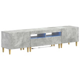 vidaXL 5-piece LED TV Cabinet ARNHEM Black Engineered Wood
