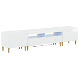 vidaXL 5-piece LED TV Cabinet ARNHEM Black Engineered Wood