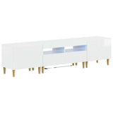 vidaXL 5-piece LED TV Cabinet ARNHEM Black Engineered Wood