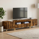 vidaXL 5-piece LED TV Cabinet ARNHEM Black Engineered Wood