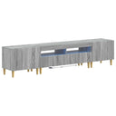 vidaXL 5-piece LED TV Cabinet ARNHEM Black Engineered Wood