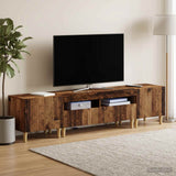 vidaXL 5-piece LED TV Cabinet ARNHEM Black Engineered Wood