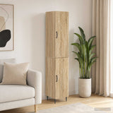 vidaXL Kast Set 2 pcs Zwart 33 x 34,5 x 89,5 cm Bewerkt hout