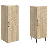 vidaXL Kast Set 2 pcs Zwart 33 x 34,5 x 89,5 cm Bewerkt hout