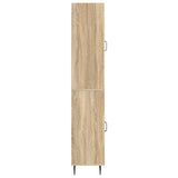 vidaXL Kast Set 2 pcs Zwart 33 x 34,5 x 89,5 cm Bewerkt hout