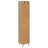 vidaXL Kast Set 2 pcs Zwart 33 x 34,5 x 89,5 cm Bewerkt hout