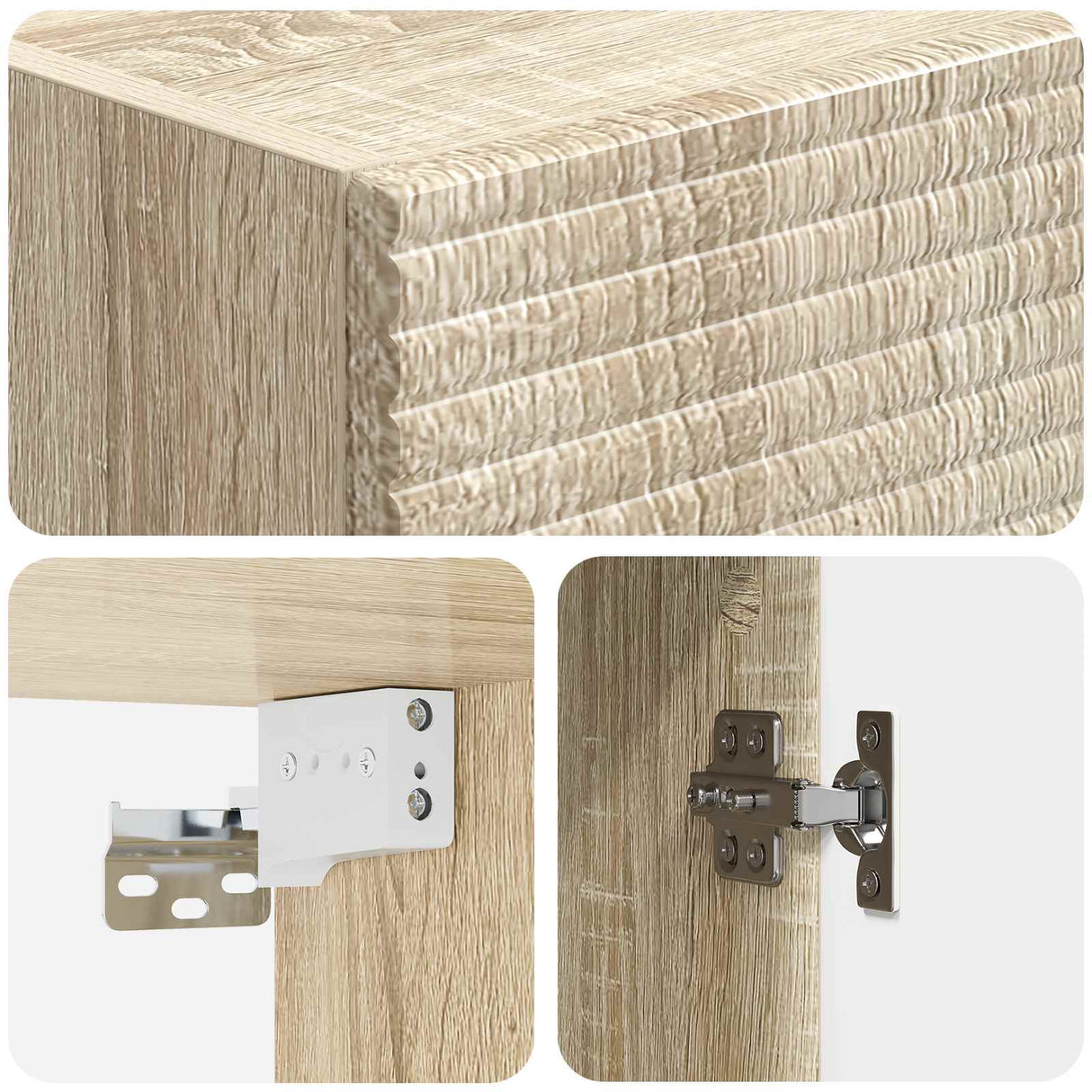 vidaXL Kast Set 2 pcs Zwart 33 x 34,5 x 89,5 cm Bewerkt hout