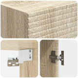 vidaXL Kast Set 2 pcs Zwart 33 x 34,5 x 89,5 cm Bewerkt hout