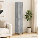 vidaXL Kast Set 2 pcs Zwart 33 x 34,5 x 89,5 cm Bewerkt hout