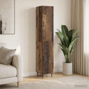 vidaXL Kast Set 2 pcs Zwart 33 x 34,5 x 89,5 cm Bewerkt hout