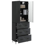 vidaXL Kast Set 2 pcs Zwart 66 x 34,5 x 90 cm Bewerkt hout