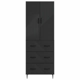 vidaXL Kast Set 2 pcs Zwart 66 x 34,5 x 90 cm Bewerkt hout