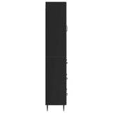 vidaXL Kast Set 2 pcs Zwart 66 x 34,5 x 90 cm Bewerkt hout