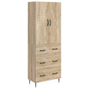 vidaXL Kast Set 2 pcs Zwart 66 x 34,5 x 90 cm Bewerkt hout