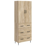 vidaXL Kast Set 2 pcs Zwart 66 x 34,5 x 90 cm Bewerkt hout