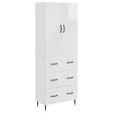 vidaXL Kast Set 2 pcs Zwart 66 x 34,5 x 90 cm Bewerkt hout
