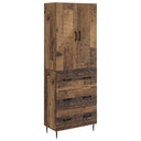 vidaXL Kast Set 2 pcs Zwart 66 x 34,5 x 90 cm Bewerkt hout