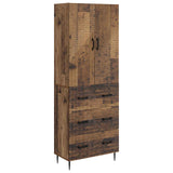 vidaXL Kast Set 2 pcs Zwart 66 x 34,5 x 90 cm Bewerkt hout
