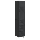 vidaXL Kast Set 2 pcs Zwart 33 x 34,5 x 90 cm Bewerkt hout