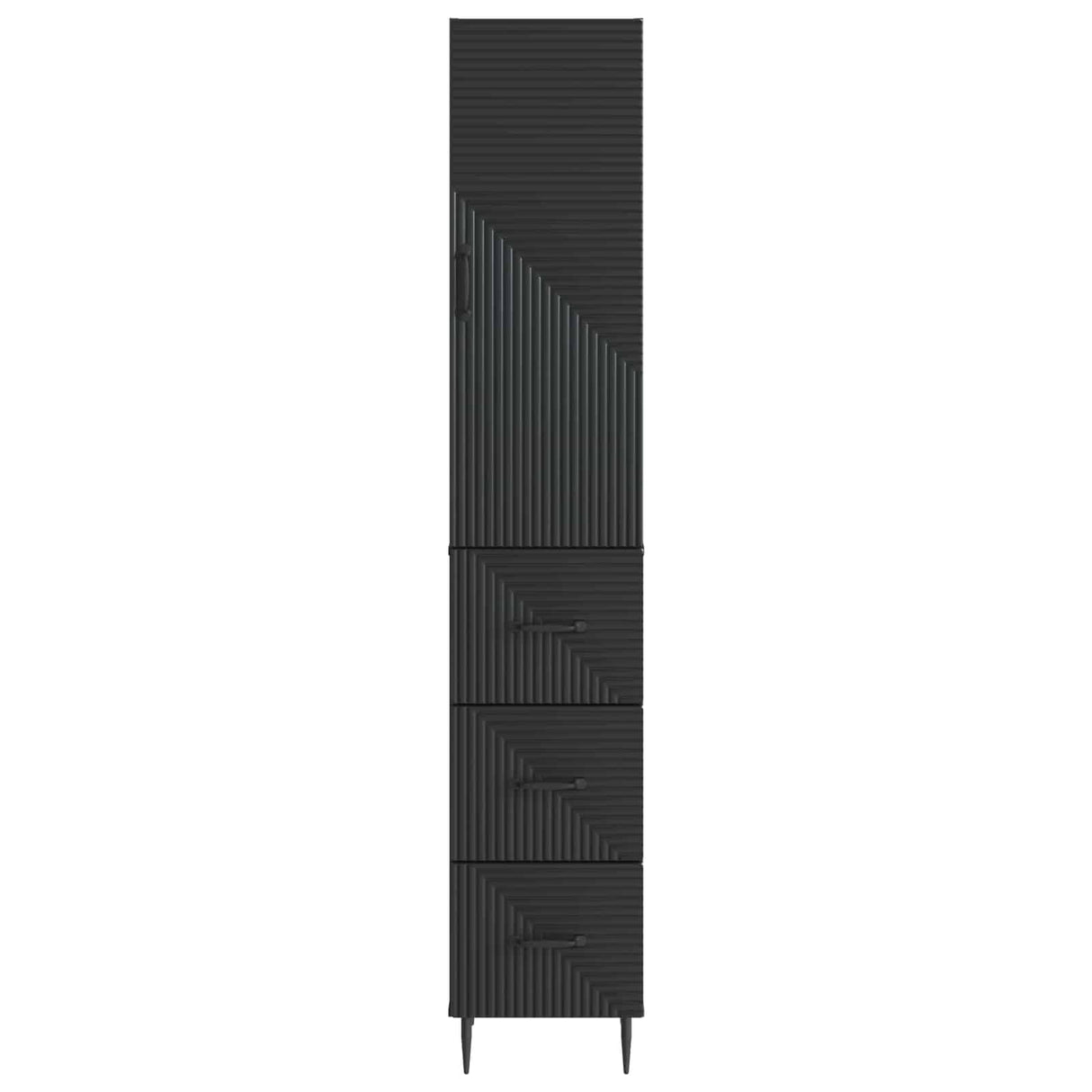 vidaXL Kast Set 2 pcs Zwart 33 x 34,5 x 90 cm Bewerkt hout