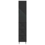 vidaXL Kast Set 2 pcs Zwart 33 x 34,5 x 90 cm Bewerkt hout