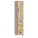 vidaXL Kast Set 2 pcs Zwart 33 x 34,5 x 90 cm Bewerkt hout