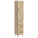 vidaXL Kast Set 2 pcs Zwart 33 x 34,5 x 90 cm Bewerkt hout
