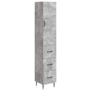 vidaXL Kast Set 2 pcs Zwart 33 x 34,5 x 90 cm Bewerkt hout