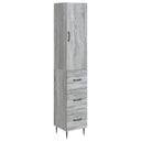 vidaXL Kast Set 2 pcs Zwart 33 x 34,5 x 90 cm Bewerkt hout