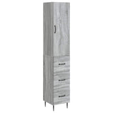 vidaXL Kast Set 2 pcs Zwart 33 x 34,5 x 90 cm Bewerkt hout