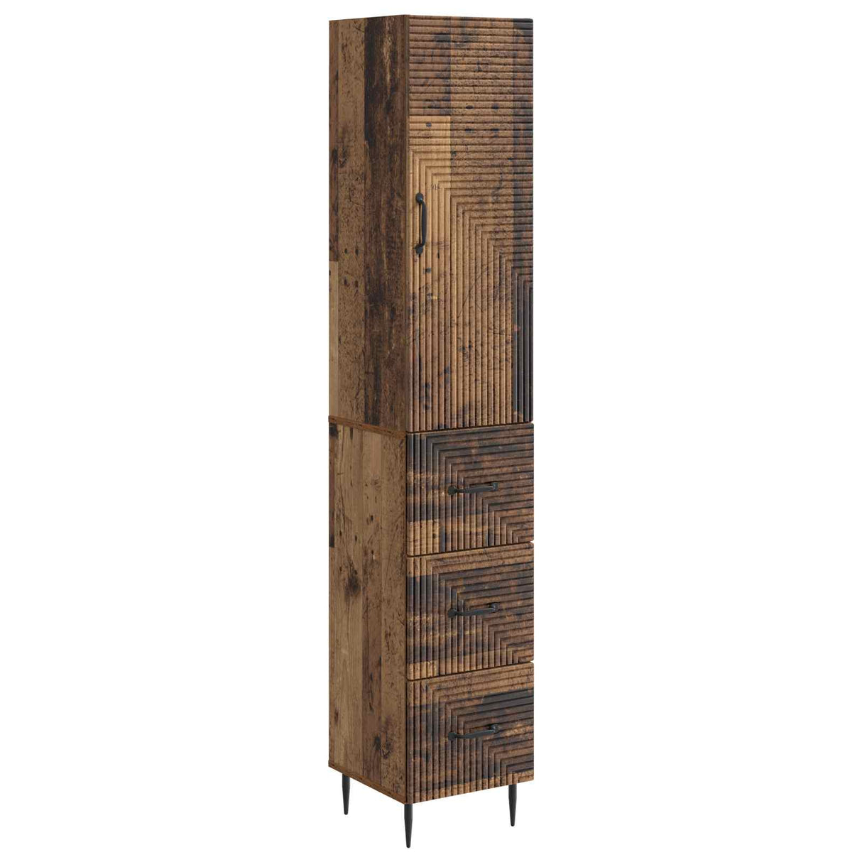 vidaXL Kast Set 2 pcs Zwart 33 x 34,5 x 90 cm Bewerkt hout