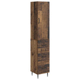 vidaXL Kast Set 2 pcs Zwart 33 x 34,5 x 90 cm Bewerkt hout