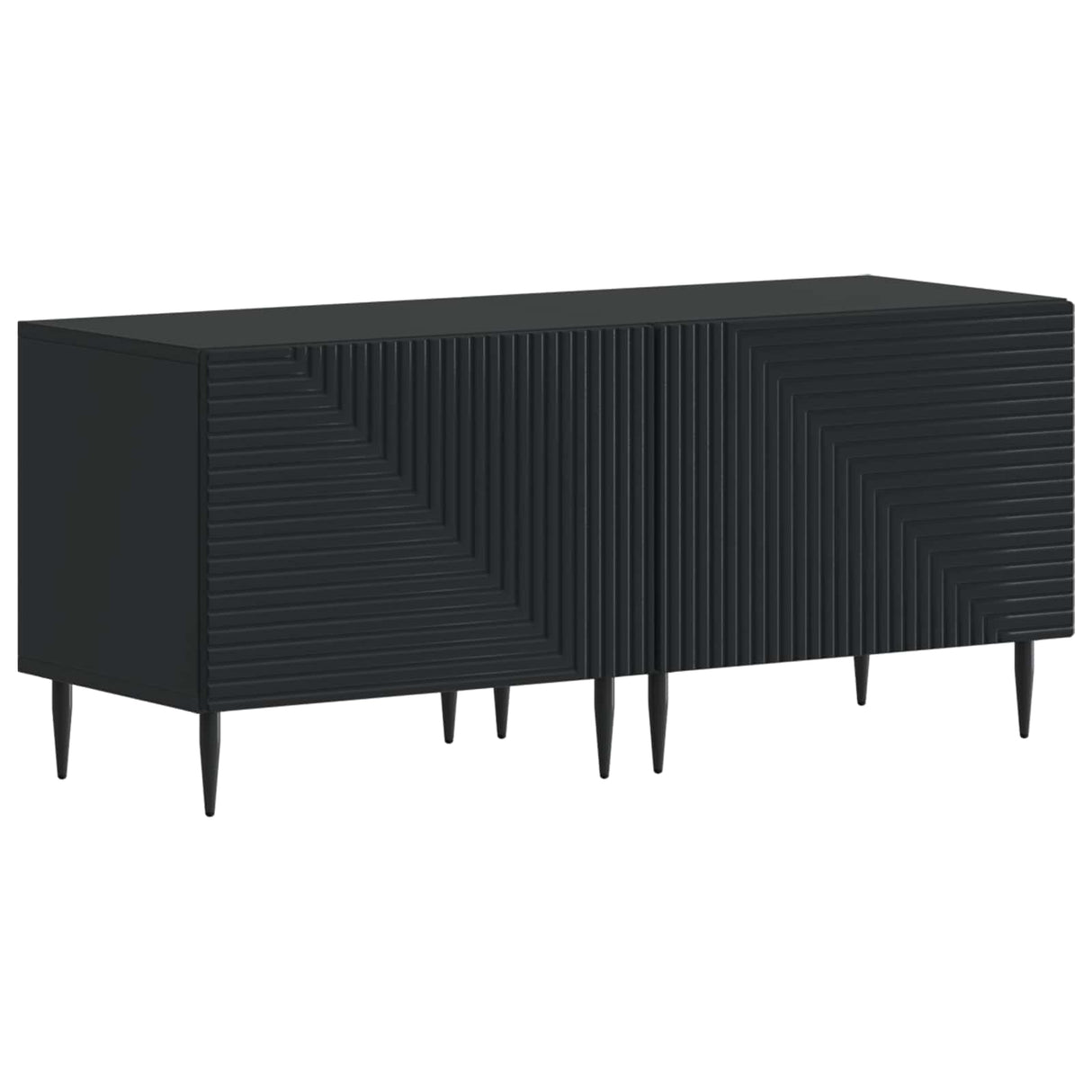 vidaXL 3-delige LED TV-kast Zwart Bewerkt hout