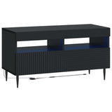 vidaXL 3-delige LED TV-kast Zwart Bewerkt hout