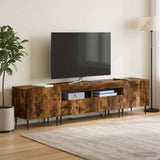 vidaXL 3-delige LED TV-kast Zwart Bewerkt hout