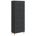 vidaXL Cabinet Set 2 pcs Black 66 x 34.5 x 90 cm Engineered Wood
